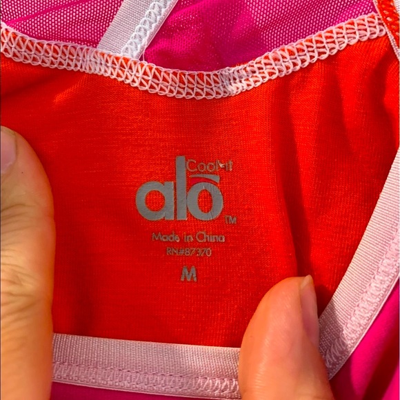 ALO YOGA Racer-Back Tank, Built-in Athletic Bra - Picture 3 of 7